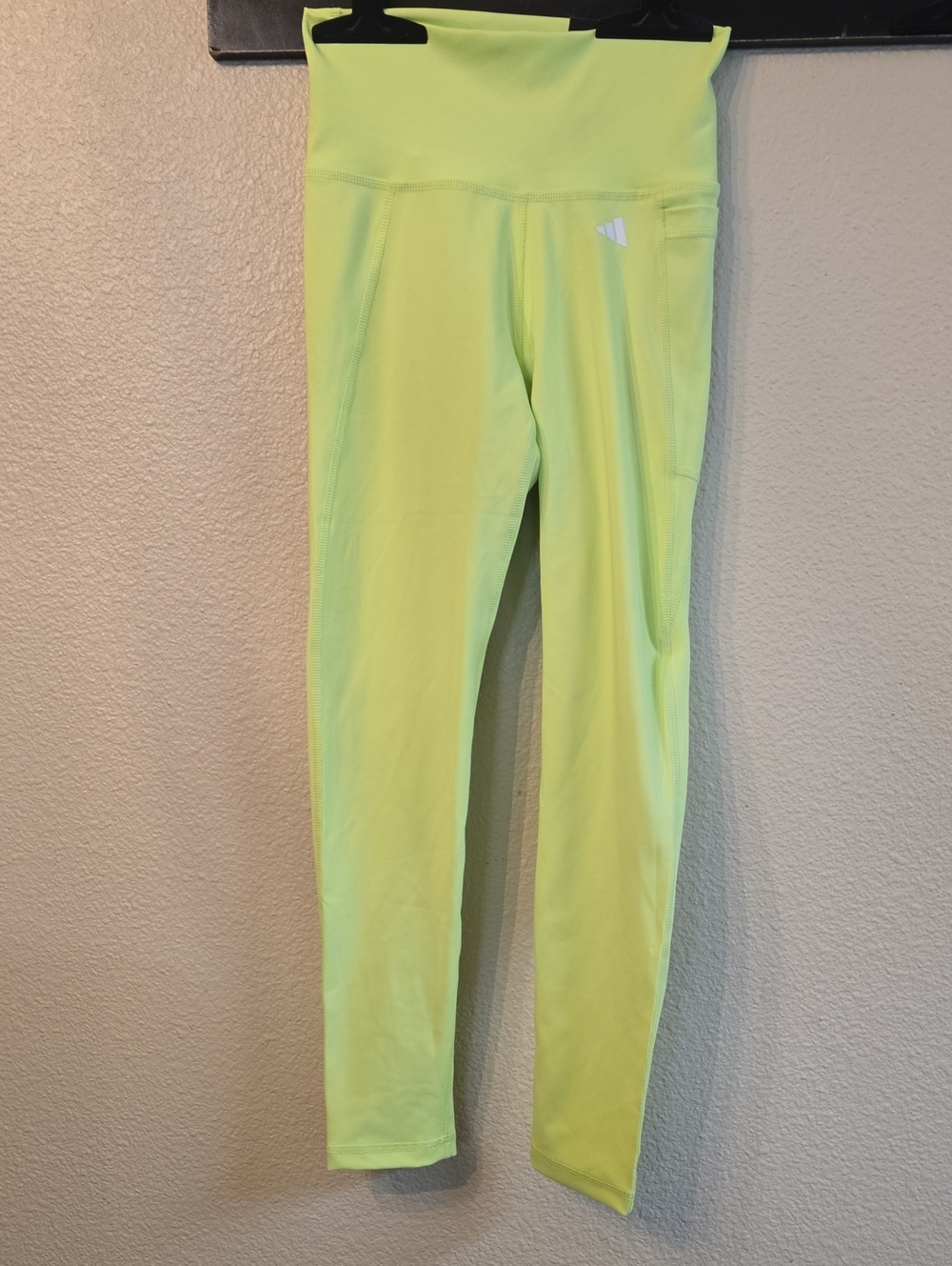 adidas Neon Yellow High-Waist Kids Leggings